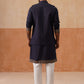 Embroidered Waistcoat and Kurta Pyjama For Men ( JOKPWCS 5239 Navy )