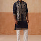 Embroidered Waistcoat and Kurta Pyjama For Men ( JOKPWCS 5239 Navy )