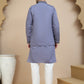 Embroidered Waistcoat and Kurta Pyjama For Men ( JOKPWCS W 5240 Purple )