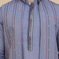 Embroidered Waistcoat and Kurta Pyjama For Men ( JOKPWCS W 5240 Purple )