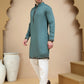 Embroidered Waistcoat and Kurta Pyjama For Men ( JOKPWCS W 5240 Teal )