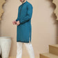 Embroidered Waistcoat and Kurta Pyjama For Men ( JOKPWCS W 5241 Peacock )