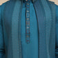 Embroidered Waistcoat and Kurta Pyjama For Men ( JOKPWCS W 5241 Peacock )