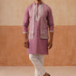 Classic Magenta Kurta Pyjama With Embroidered Waistcoat ( JOKPWCS 5262 Magenta )