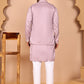 Ethnic Kurta Set with Multicolor Embroidery Jacket (JOKPWCS 5275 Purple ) [FF] [H-7]