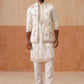 Ethnic Kurta Set with Multicolor Embroidery Jacket ( JOKPWCS 5275 White )