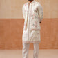 Ethnic Kurta Set with Multicolor Embroidery Jacket ( JOKPWCS 5275 White )