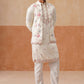 Ethnic Kurta Set with Multicolor Embroidery Jacket ( JOKPWCS 5275 White )