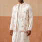 Ethnic Kurta Set with Multicolor Embroidery Jacket ( JOKPWCS 5275 White )