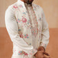 Ethnic Kurta Set with Multicolor Embroidery Jacket ( JOKPWCS 5275 White )