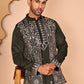 Embroidered Jacket with Classic Olive Kurta Set ( JOKPWCS 5277 Olive ) [FF] [F-4-5]