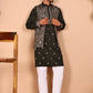Embroidered Jacket with Classic Olive Kurta Set ( JOKPWCS 5277 Olive ) [FF] [F-4-5]