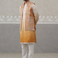 Embroidered Mustard Nehru Jacket with Kurta Pyjama Set ( JOKPWCS 5322 Mustard ) [FF] [I-3]