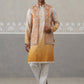 Embroidered Mustard Nehru Jacket with Kurta Pyjama Set ( JOKPWCS 5322 Mustard ) [FF] [I-3]