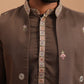 Embroidered Nehru Jacket with Kurta Pyjama Set (JOKPWCS 5367 Brown ) [FF] [A-6-7]