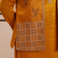 Mustard Embroidered Nehru Jacket & Kurta Pyjama Set ( JOKPWCS 5368 Mustard ) [FF] [A-1-4]
