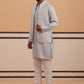 Blue Embroidered Nehru Jacket & Kurta Pyjama Set (JOKPWCS 5370 Blue ) [FF] [I-3]