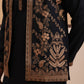 Black Threadwork Nehru Jacket with Kurta Pyjama (JOKPWCS 5376 Black ) [FF] [A-1-4]