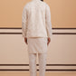 Ivory Embroidered Nehru Jacket Kurta Set for men (JOKPWCS 5378 White ) [FF] [ G12 ]