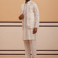 Ivory Embroidered Nehru Jacket Kurta Set for men (JOKPWCS 5378 White ) [FF] [ G12 ]