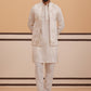 Ivory Embroidered Nehru Jacket Kurta Set for men (JOKPWCS 5378 White ) [FF] [ G12 ]