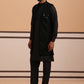Black Embroidered Long Shrug with Kurta Pyjama Set (JOKPWCS 592B 4145 Black )