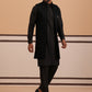 Black Embroidered Long Shrug with Kurta Pyjama Set (JOKPWCS 592B 4145 Black )