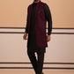 Purple Embroidered Long Shrug with Kurta Pyjama Set (JOKPWCS 592B 4145 Purple )
