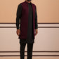 Purple Embroidered Long Shrug with Kurta Pyjama Set (JOKPWCS 592B 4145 Purple )