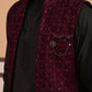 Purple Embroidered Long Shrug with Kurta Pyjama Set (JOKPWCS 592B 4145 Purple )