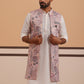 Festive Floral Embroidered Shrug Kurta Set ( JOKPWCS 592W 4143 W 4143Peach )