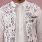 Festive Floral Embroidered Shrug Kurta Set ( JOKPWCS 592W 4143 W 4143 White )