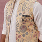 Festive Floral Embroidered Shrug Kurta Set (JOKPWCS 592W 4143 Yellow )