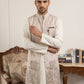 Embroidered Nehru Jacket with Kurta Pyjama Set ( 65KPWCS 592W 4153Peach )