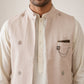 Embroidered Nehru Jacket with Kurta Pyjama Set ( 65KPWCS 592W 4153Peach )