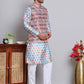 Printed Nehru Jacket & Kurta Pyjama Set ( JOKPWC 5148B 4122Blue )
