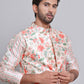 Printed Nehru Jacket & Kurta Pyjama Set ( JOKPWC 5148G 4122Golden )