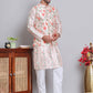 Printed Nehru Jacket & Kurta Pyjama Set ( JOKPWC 5148G 4122Golden )