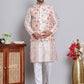 Printed Nehru Jacket & Kurta Pyjama Set ( JOKPWC 5148G 4122Golden )
