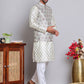 Printed Nehru Jacket & Kurta Pyjama Set ( JOKPWC 5148P 4122Pista )