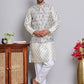 Printed Nehru Jacket & Kurta Pyjama Set ( JOKPWC 5148P 4122Pista )