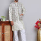 Printed Nehru Jacket & Kurta Pyjama Set ( JOKPWC 5148P 4122Pista )