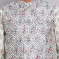 Printed Nehru Jacket & Kurta Pyjama Set ( JOKPWC 5148P 4122Pista )