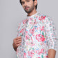Printed Nehru Jacket & Kurta Pyjama Set ( JOKPWC 5148W 4122White )