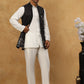 Men Solid Kurta Pyjama with Velvet Waistcoat ( 65KPWC 5509W 4148Black )