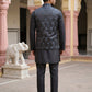 Men Ethnic Embossed Nehru Jacket Kurta Pyjama Set ( JOKPWC 5586B 4133Grey )