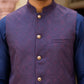 Men's Ethnic Woven Design Nehru Jacket with Kurta Pyjama ( JOKPWC 5586N 4072Maroon )
