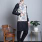 Men's Digital Print and Zari Work Nehru Jacket With Kurta Pyjama Set