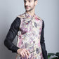 Men's Digital Print and Zari Work Nehru Jacket With Kurta Pyjama Set