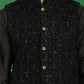 Men's Sequins Velvet Nehru Jacket